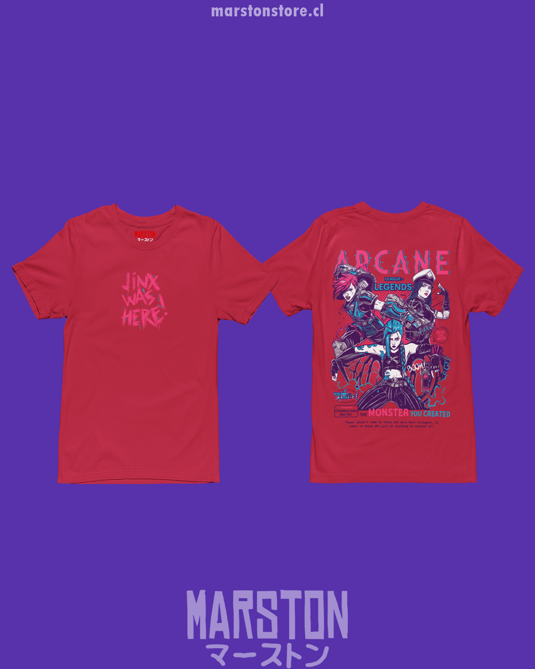 Polera Arcane - Jinx - Vi - Caitlyn