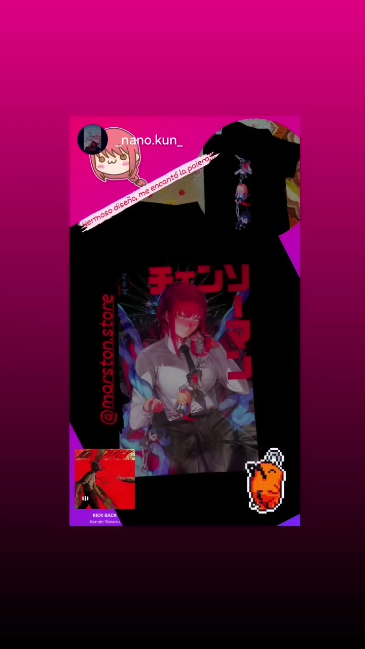 Polera Chainsaw Man - Makima - Denji - Power - Aki