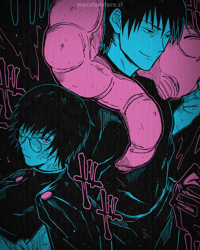 Polerón Jujutsu Kaisen - Toji Fushiguro x Maki Zenin