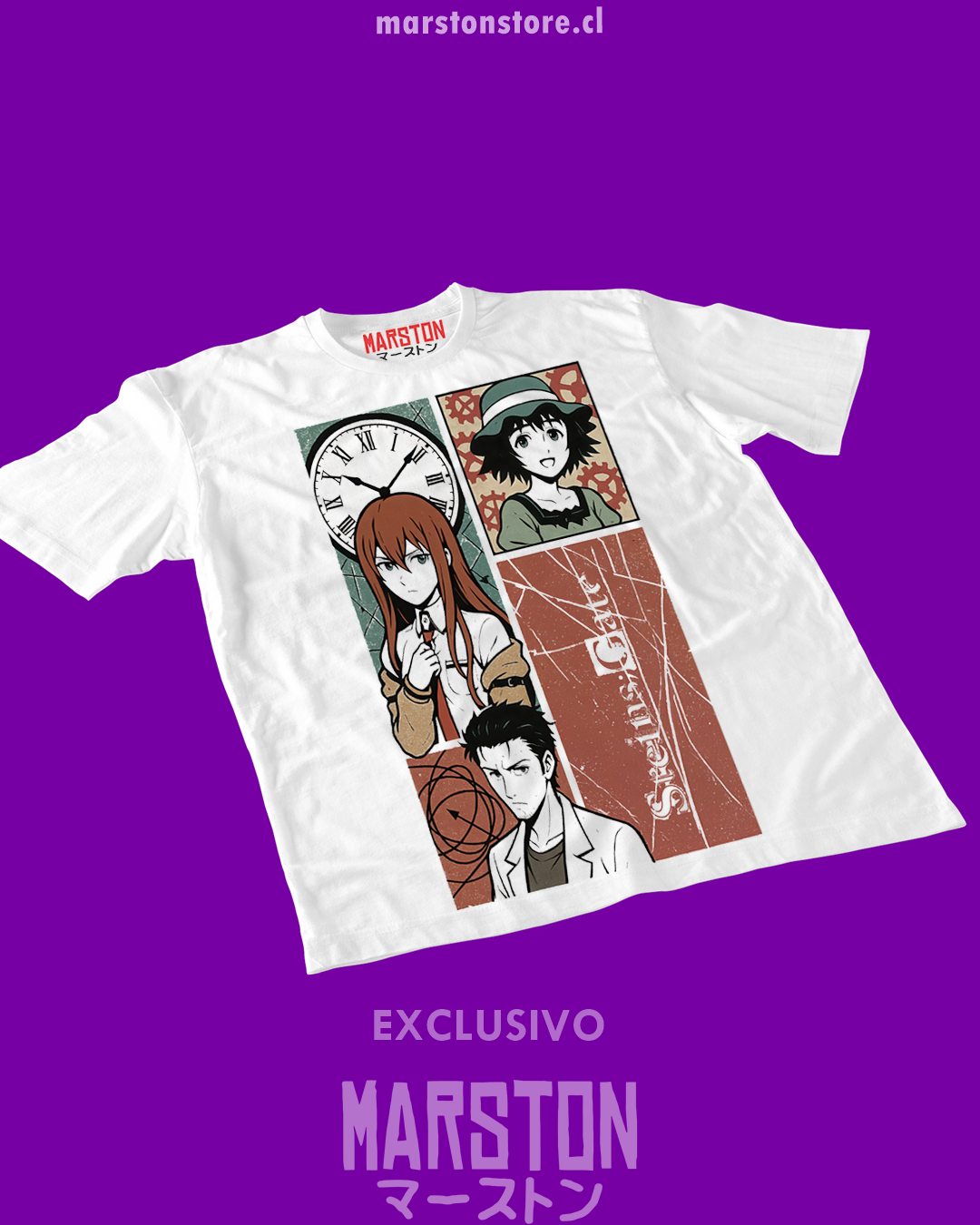 Polera Steins;Gate - Makise Kurisu - Okabe Rintaro - Mayuri Shiina