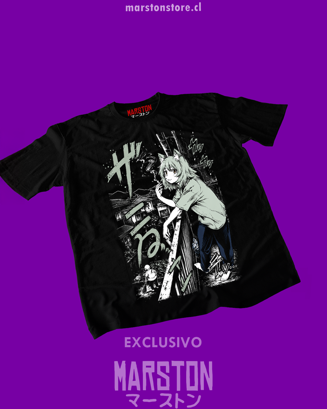 Polera Chainsmoker Cat - (Yani Neko)