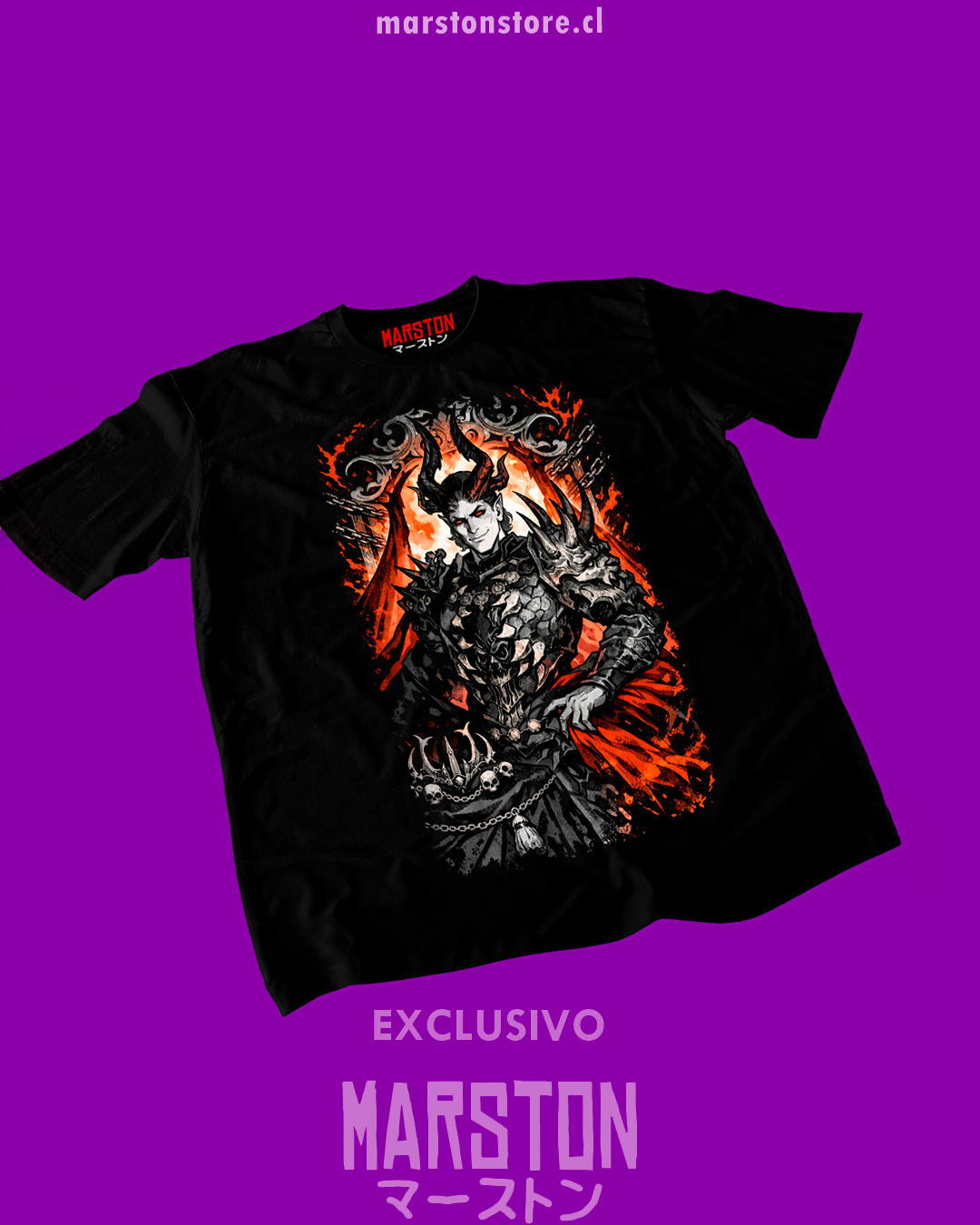 Polera negra Baldur's Gate 3 con diseño de Raphael