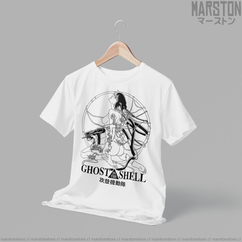 Polera blanca de Ghost in the Shell