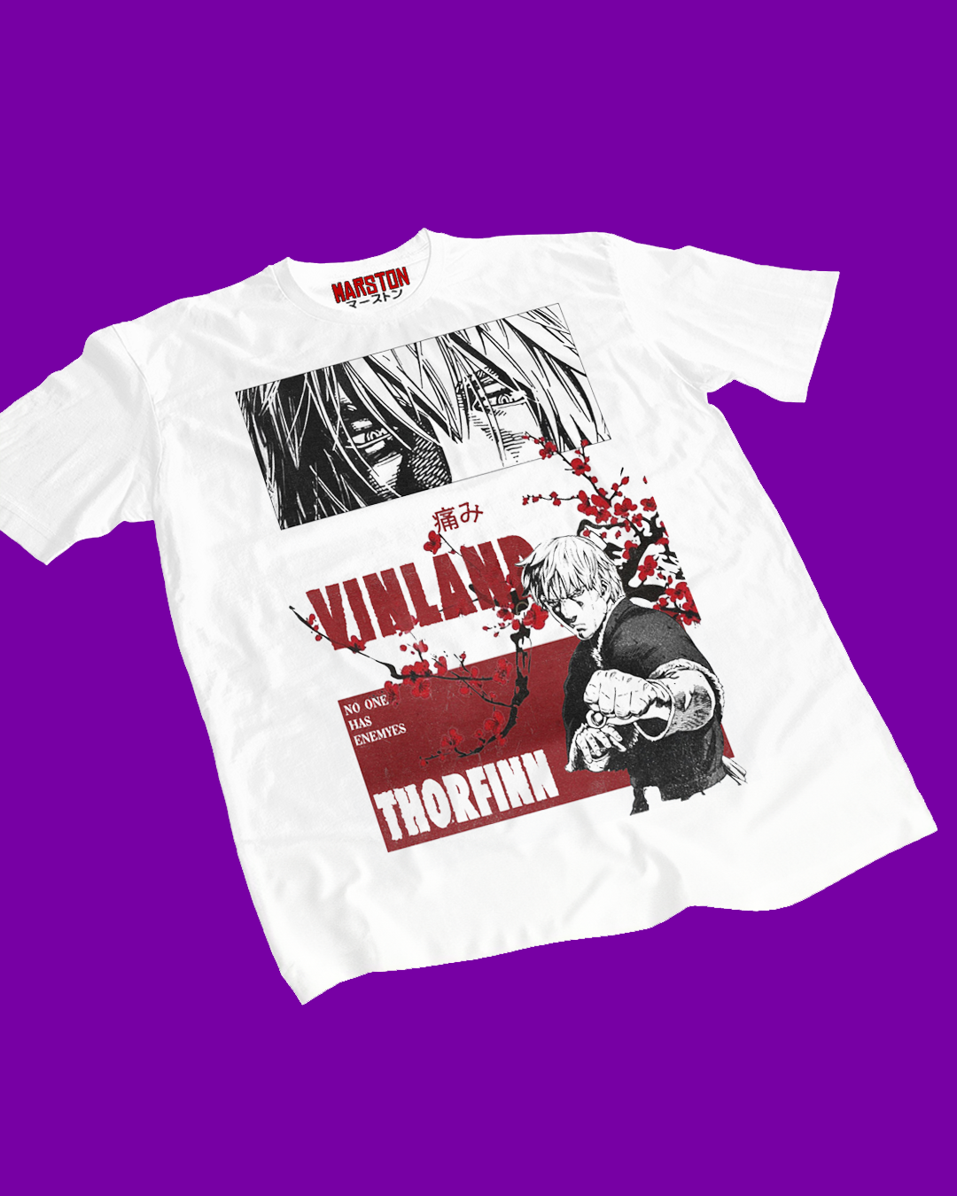 Polera blanca de Vinland Saga