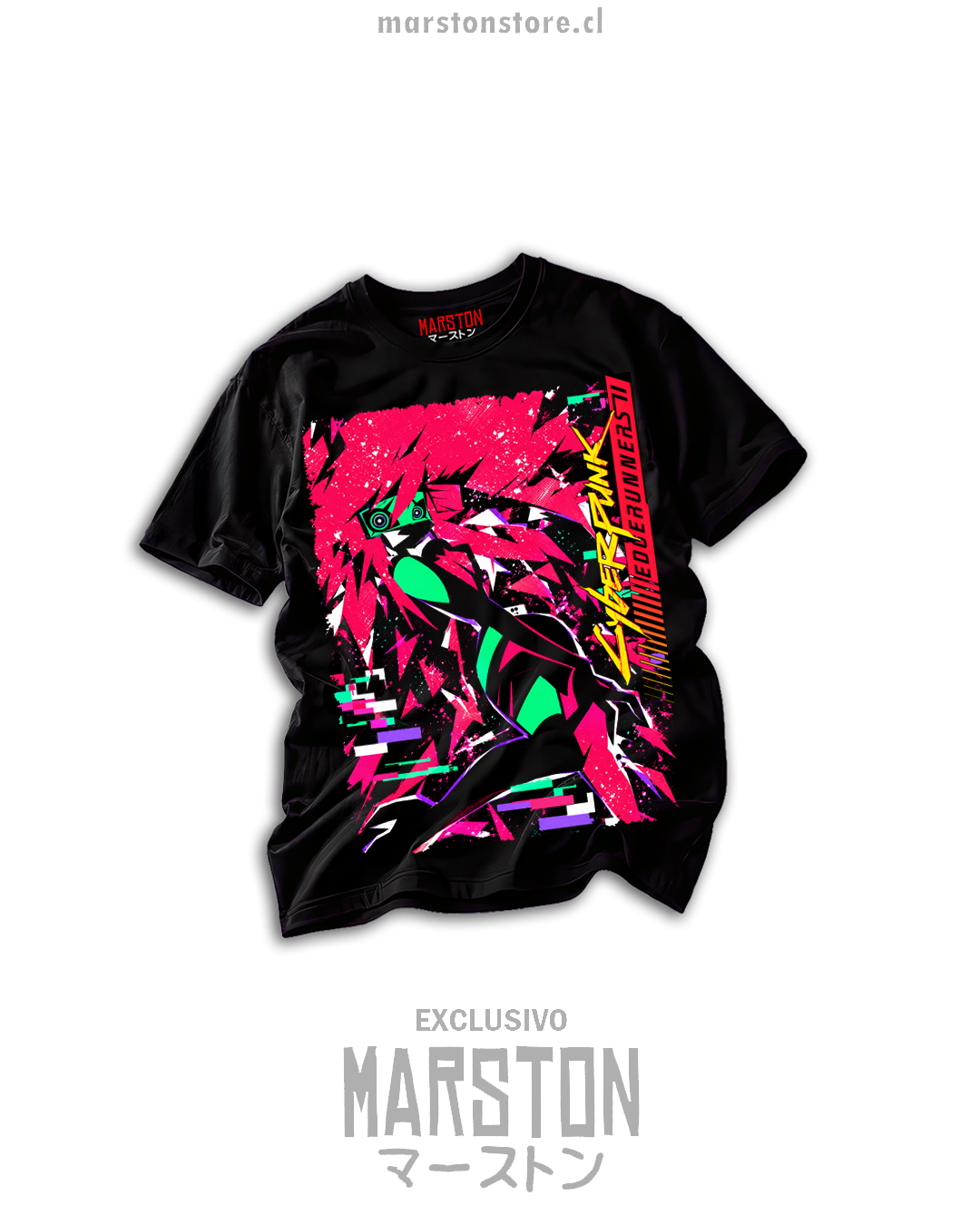Polera negra cyberpunk edgerunners 2 - Capri - Diseño 05 - 10380832538843