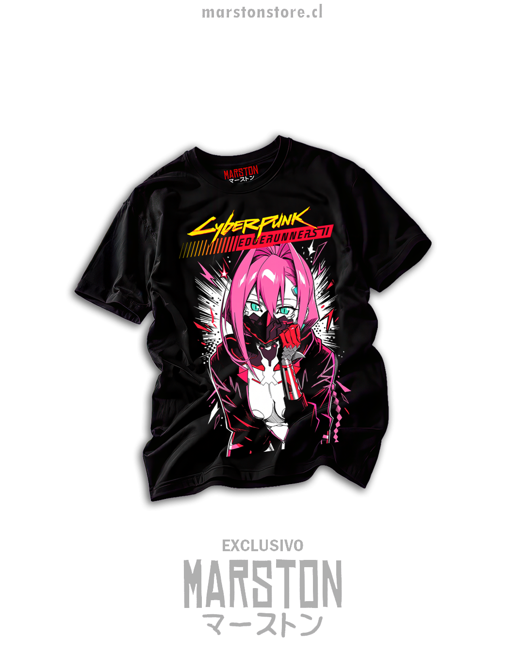 Polera negra Cyberpunk Edgerunners 2 - Talia, diseño 07