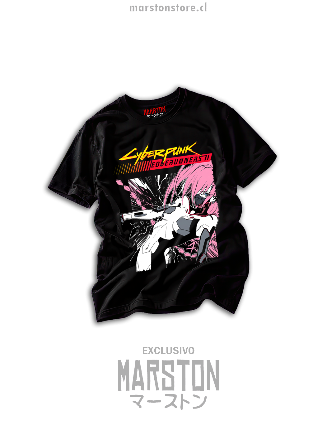 Polera negra Cyberpunk Edgerunners 2 - Talia, diseño 08