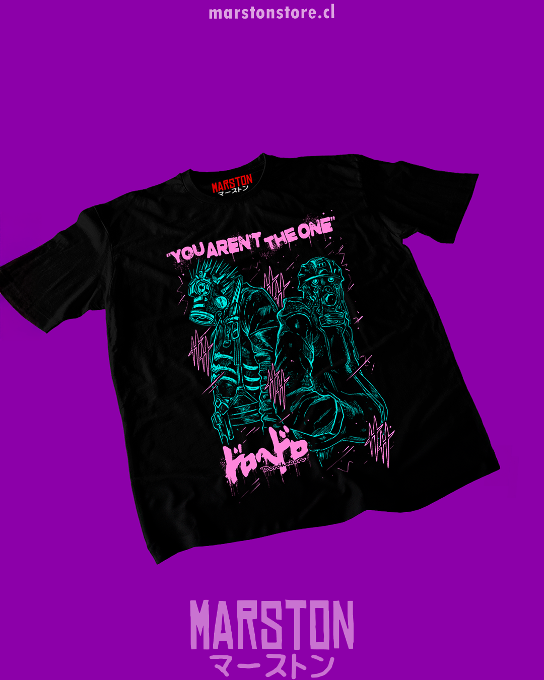 Polera negra Dorohedoro con diseño inspirado en el anime