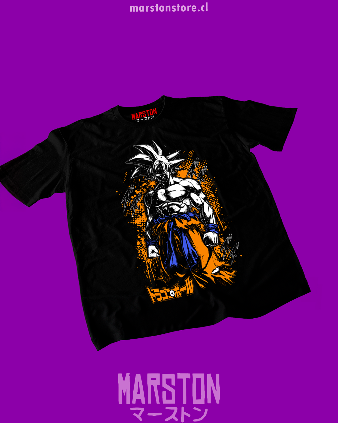 Polera negra Dragon Ball con Goku Ultra Instinto
