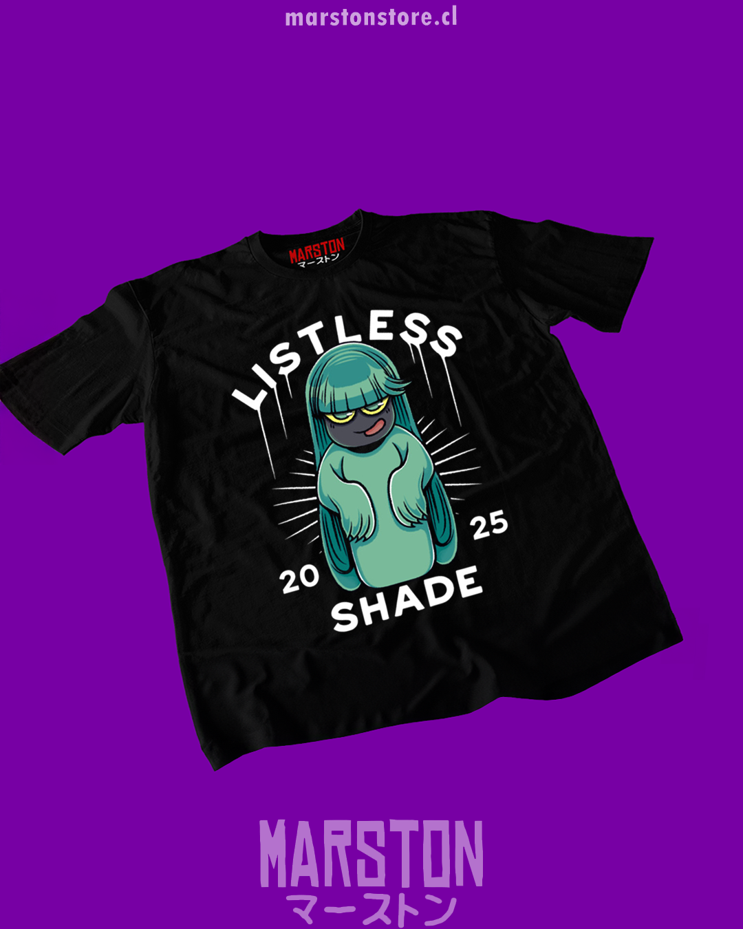 Polera negra Hades 2 con diseño de Dora