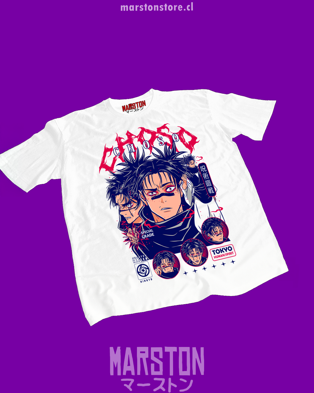 Polera con diseño de Choso de Jujutsu Kaisen