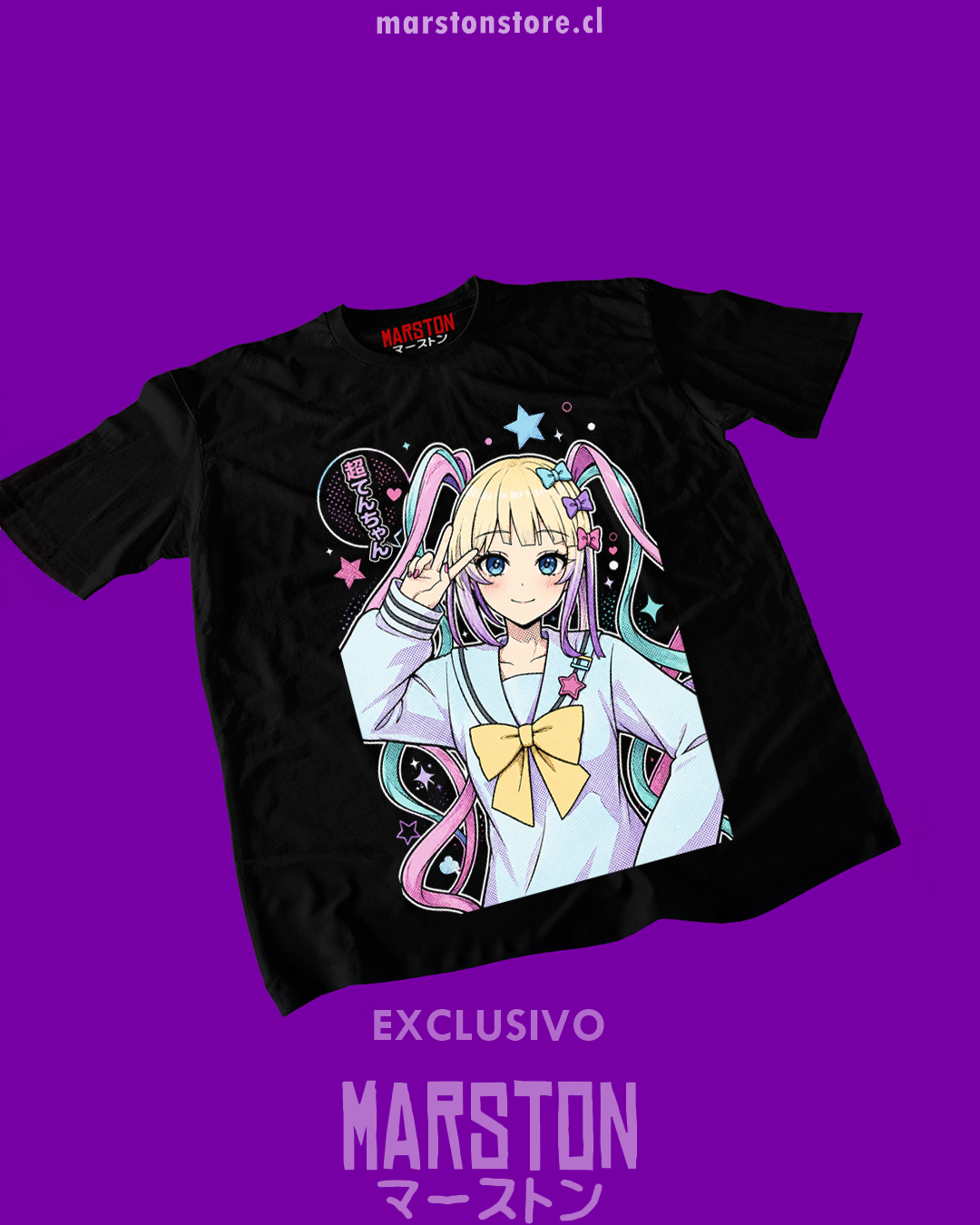 Polera negra con diseño de Needy Girl Overdose