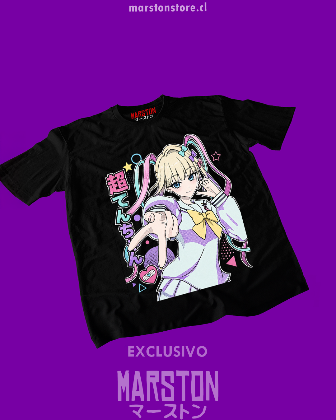 Polera negra con diseño de Needy Girl Overdose