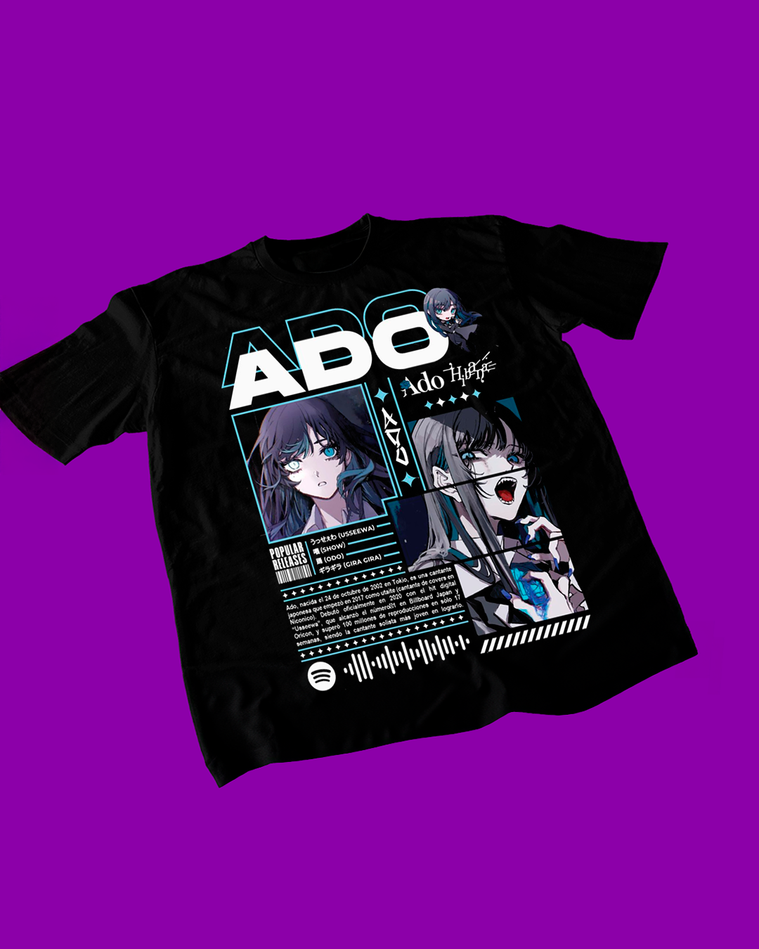 Polera negra de Ado