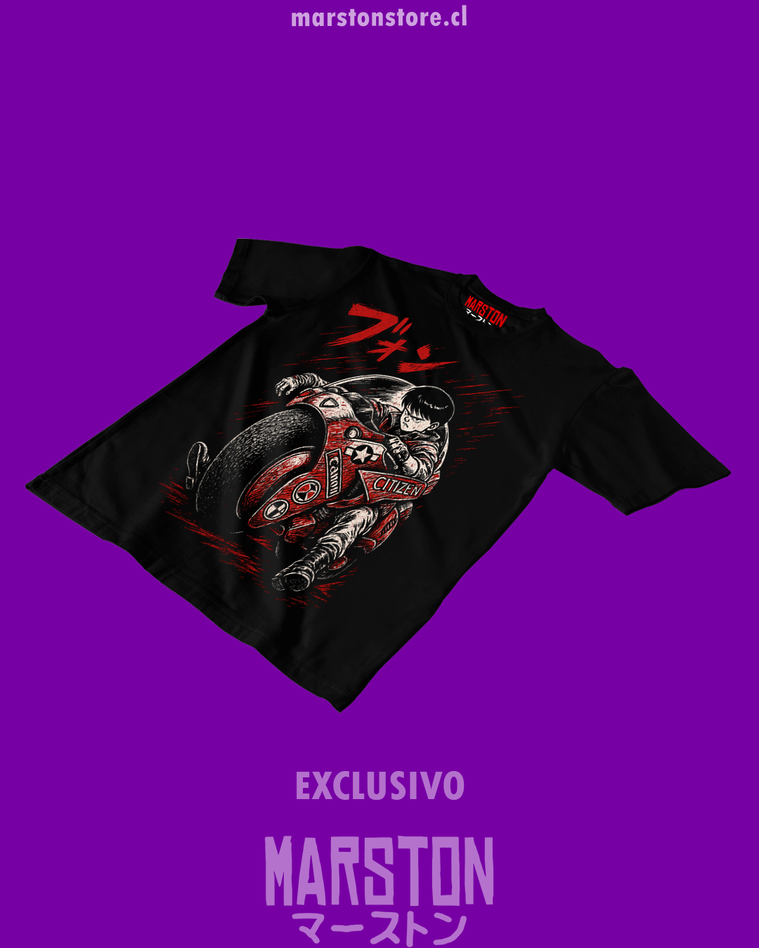 Polera negra de Akira con Shotaro Kaneda