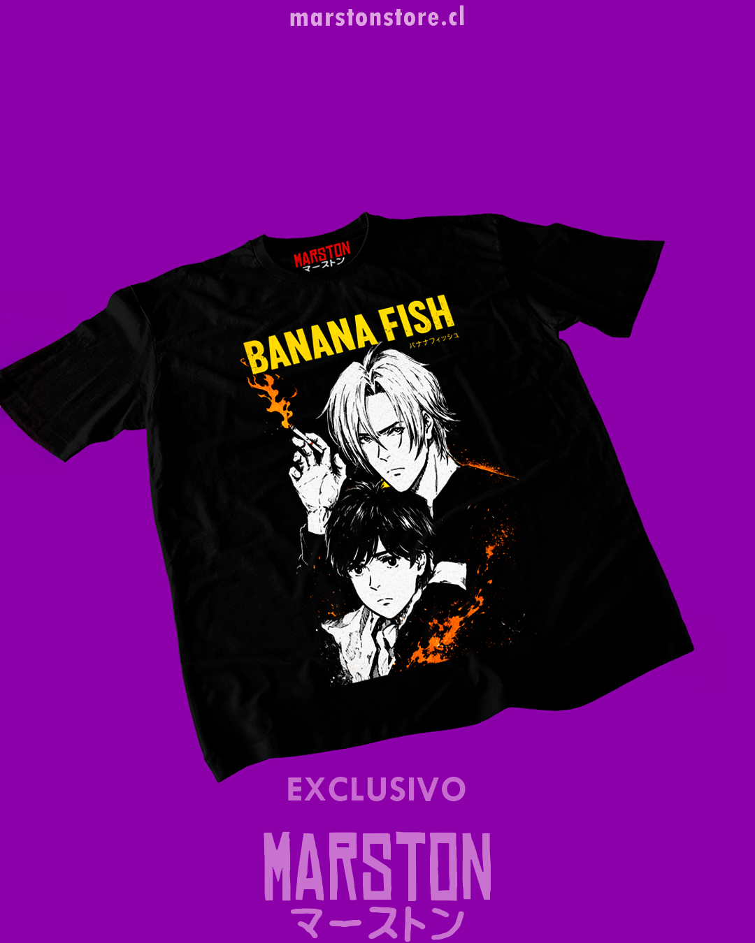 Polera negra de Banana Fish