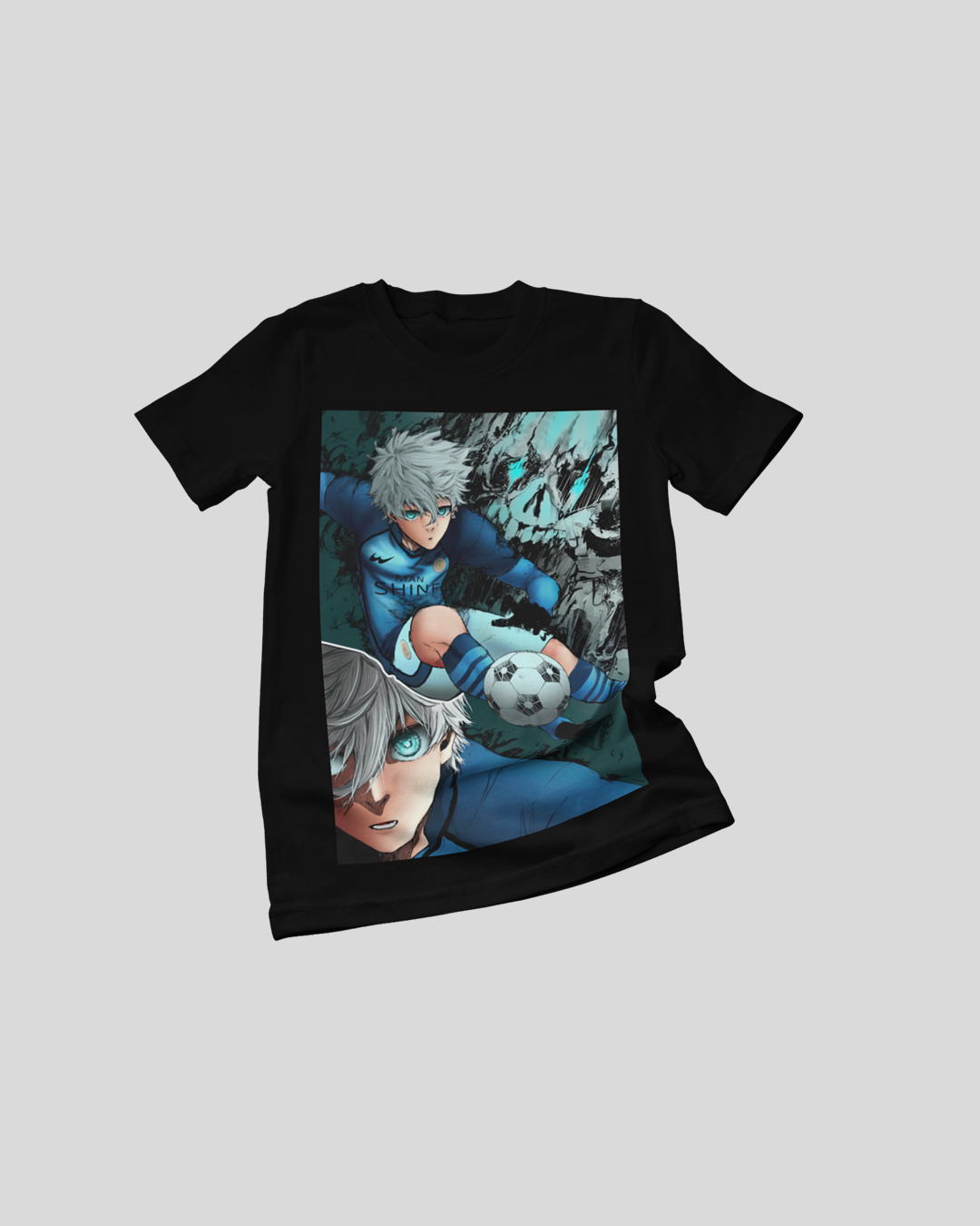 Polera negra de Blue Lock con Seishiro Nagi