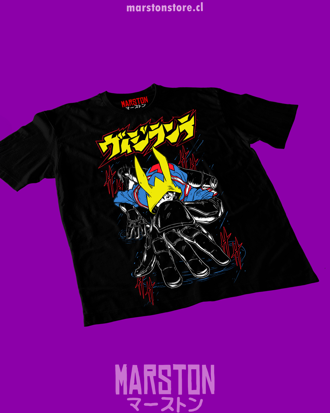 Polera negra de Boku no Hero Academia (My Hero Academia) con diseño anime
