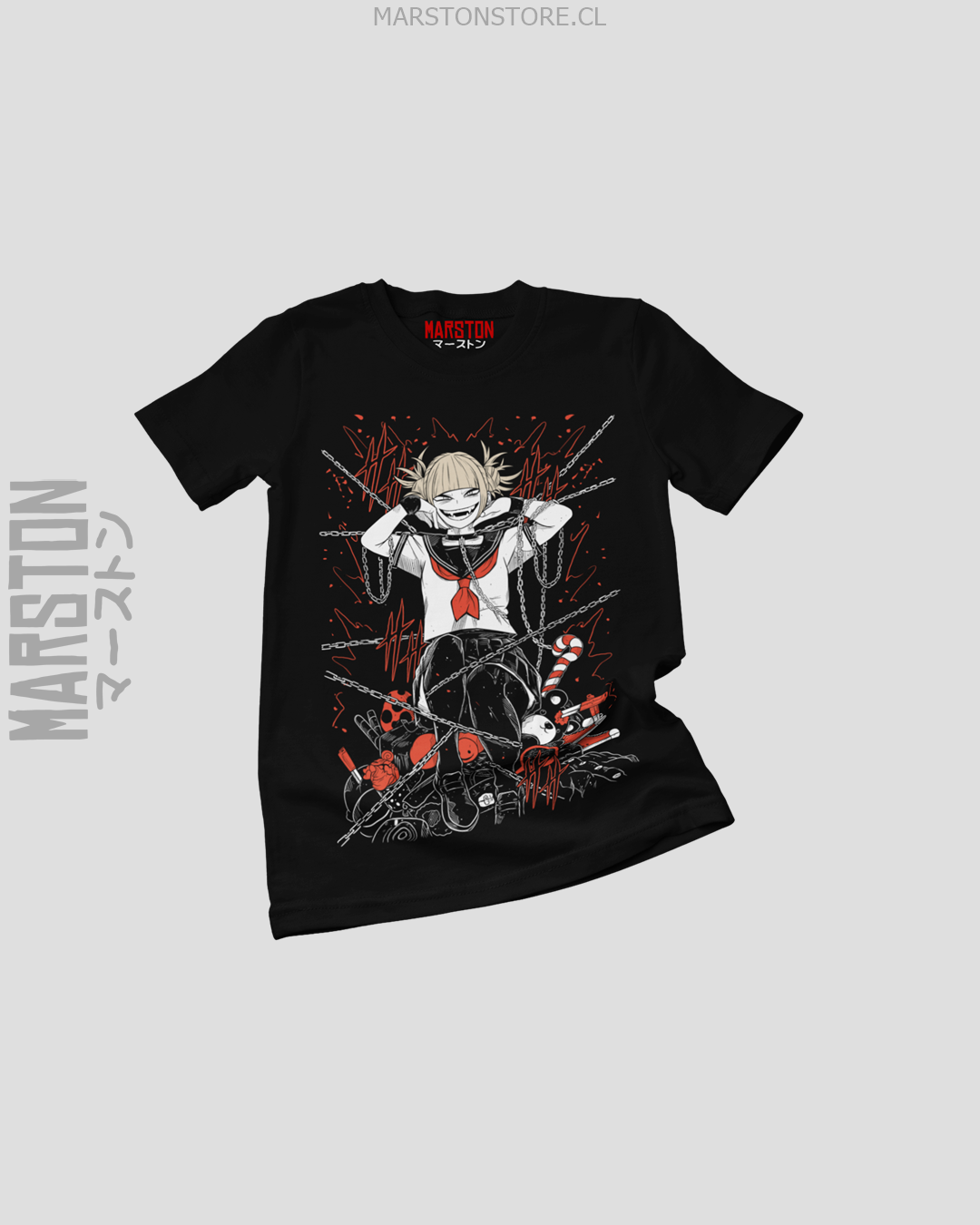Polera negra de Boku no Hero Academia (My Hero Academia) con Himiko Toga