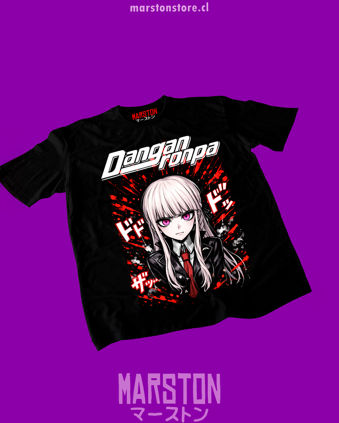 Polera negra de Danganronpa con Kyoko Kirigiri