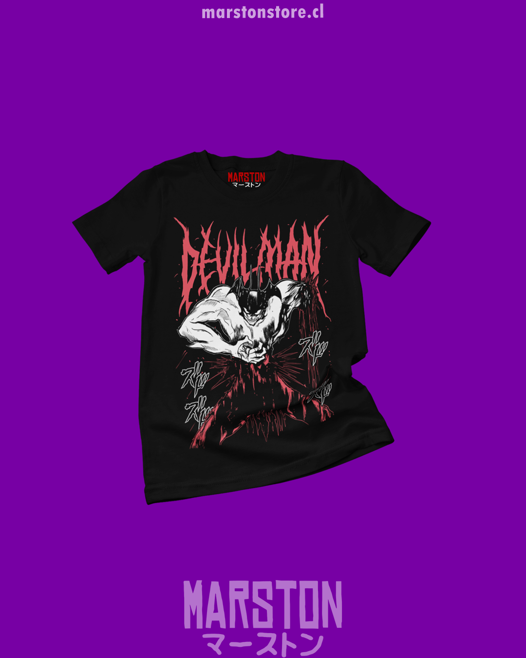 Polera negra de Devilman Crybaby