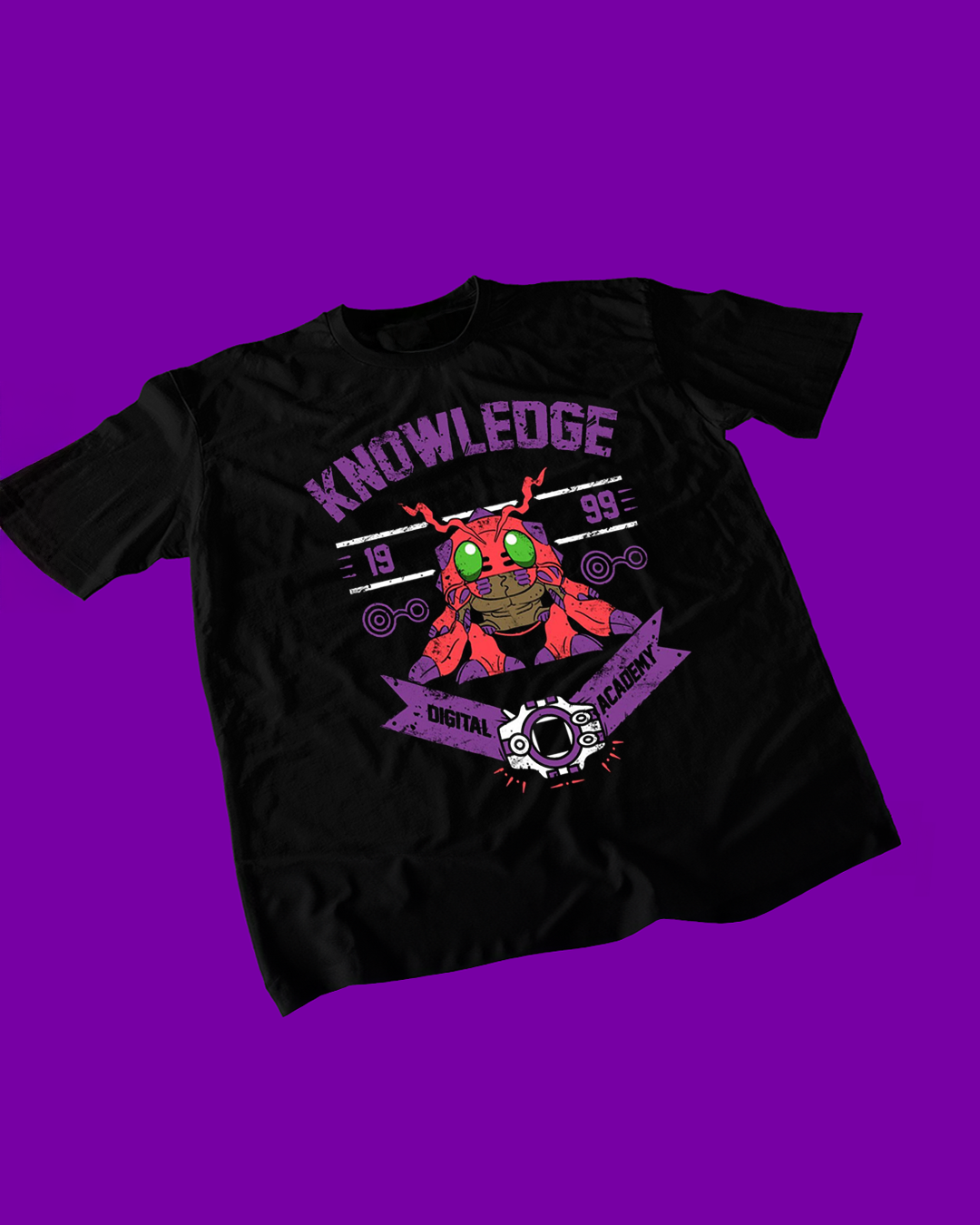 Polera negra de Digimon