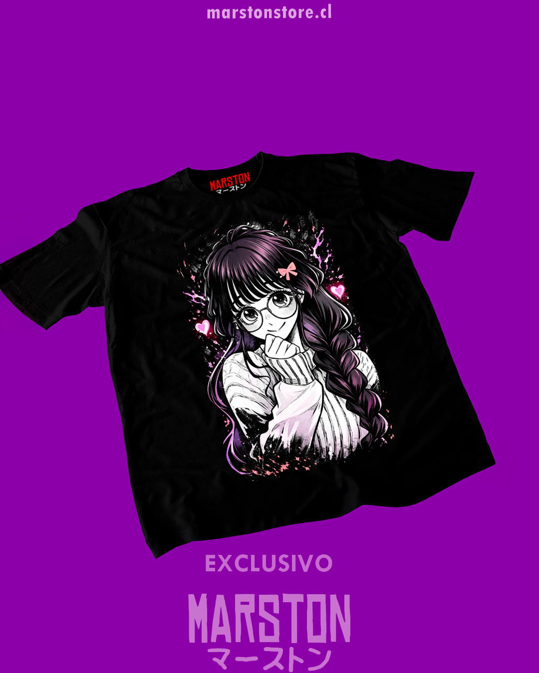 Polera negra de La Nobleza de las Flores