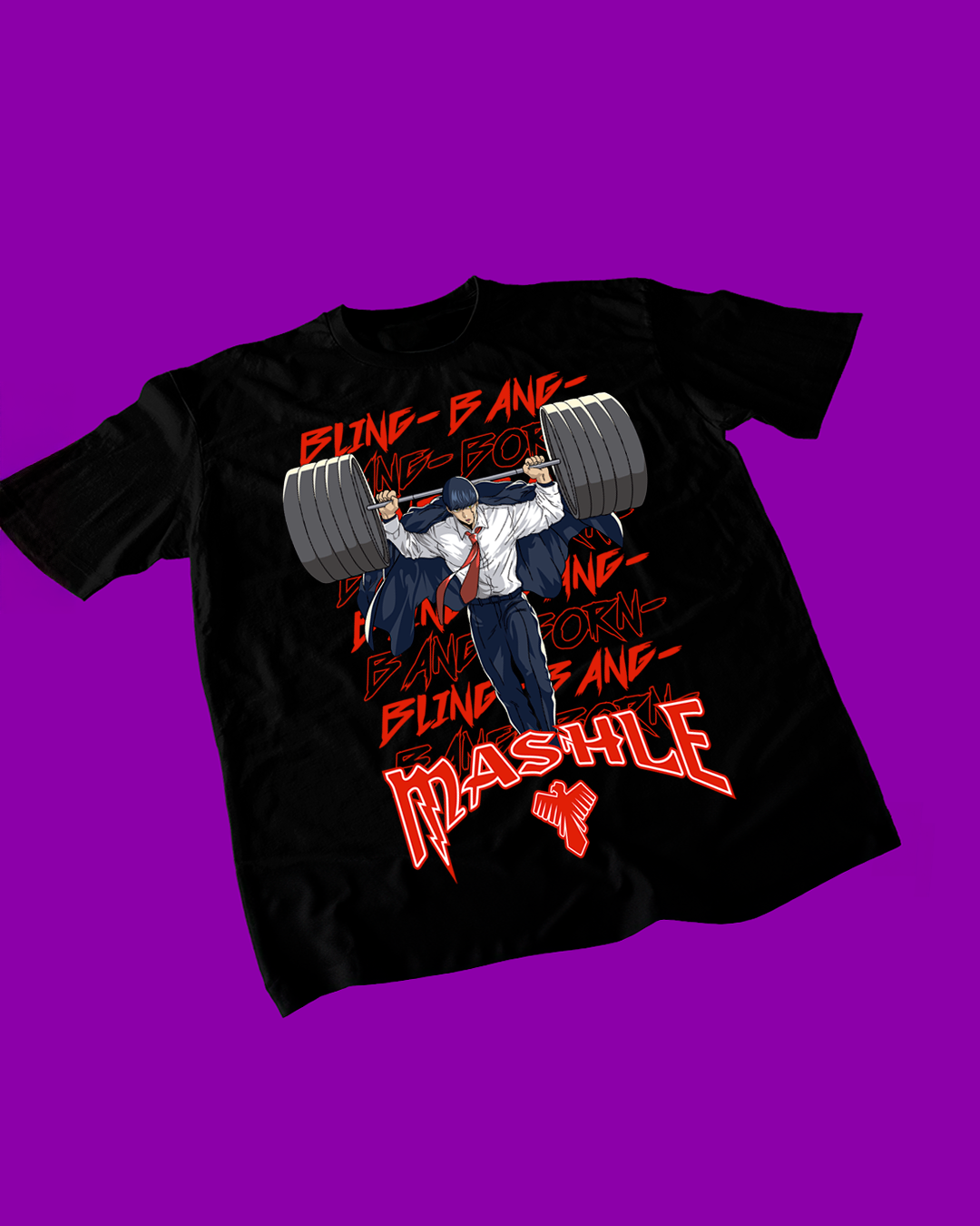 Polera negra de Mashle: Magic and Muscles