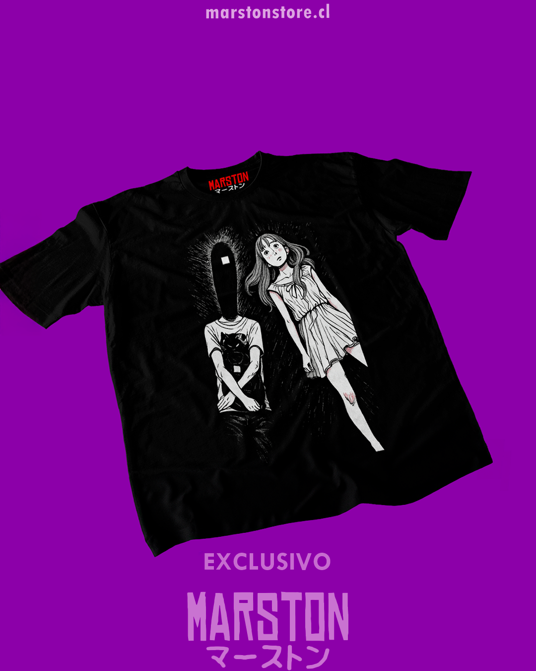 Polera negra de Oyasumi Punpun