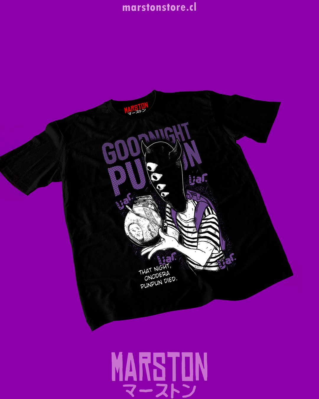 Polera negra de Oyasumi Punpun