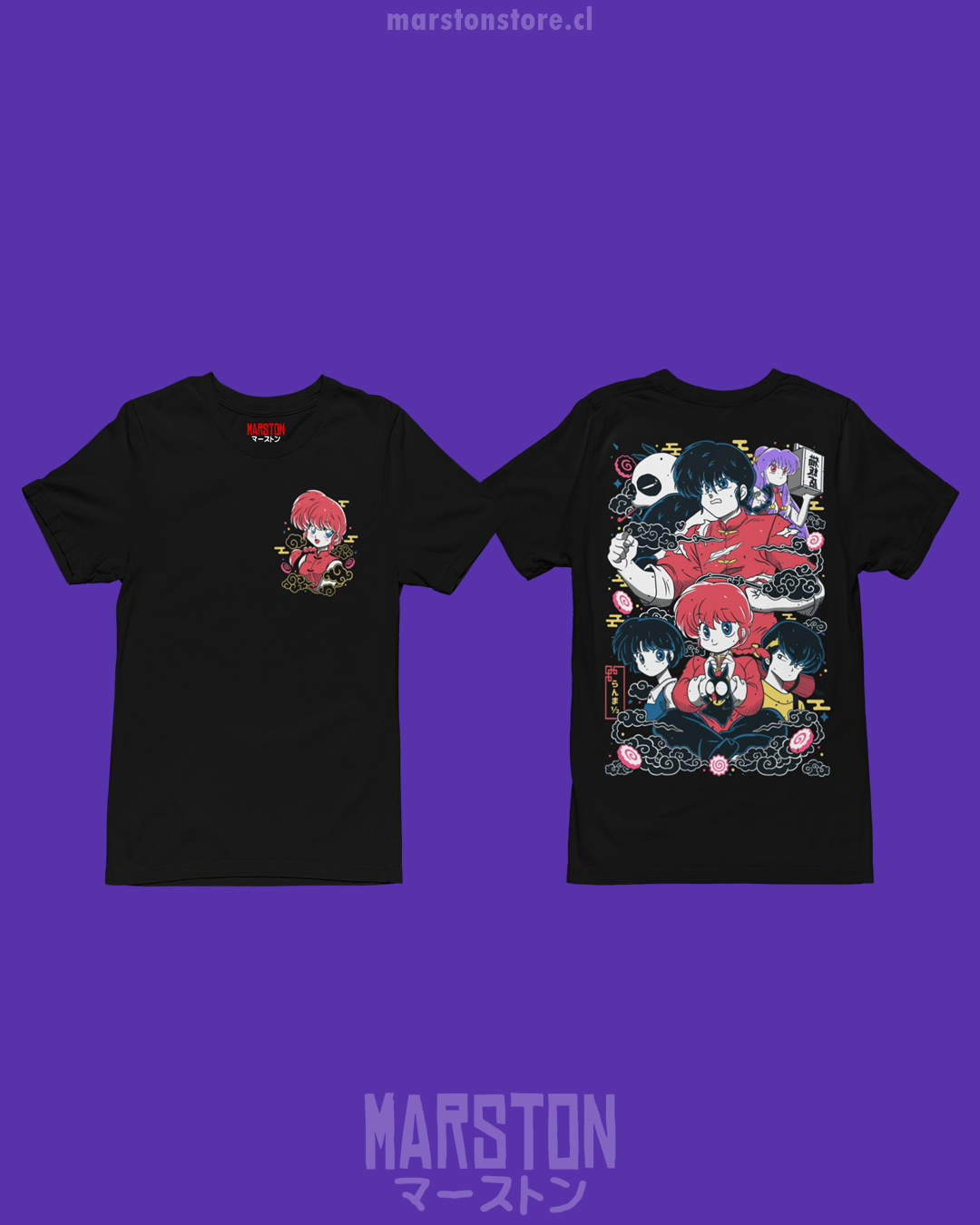 Polera negra de Ranma ½