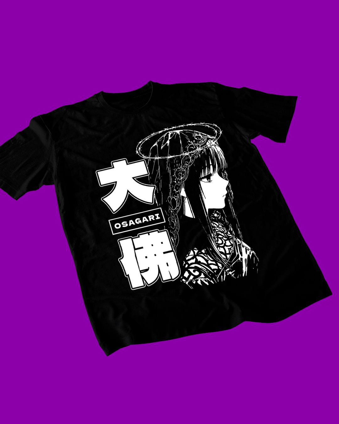 Polera negra de Sakamoto Days con Osaragi