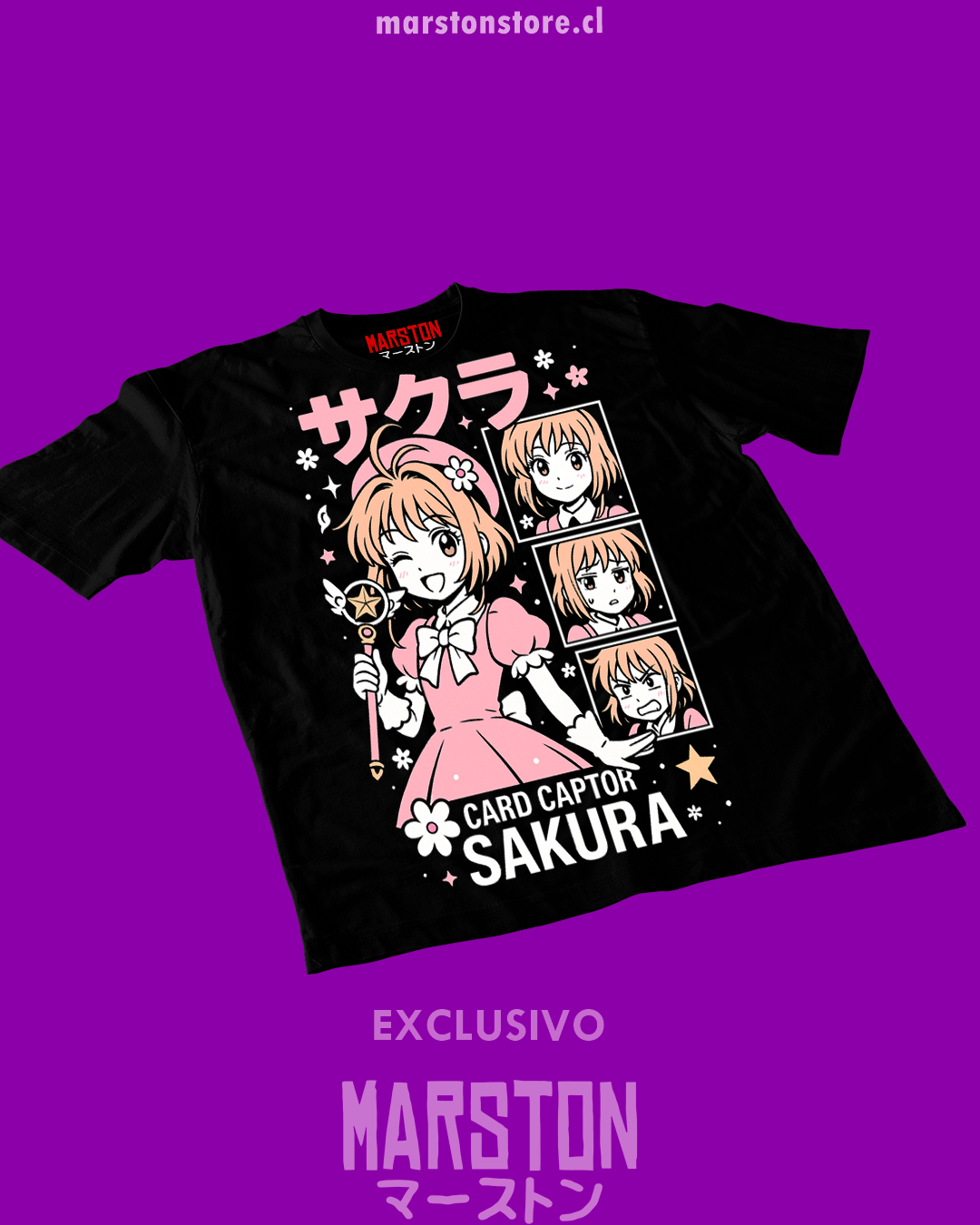 Polera negra de Sakura Card Captor