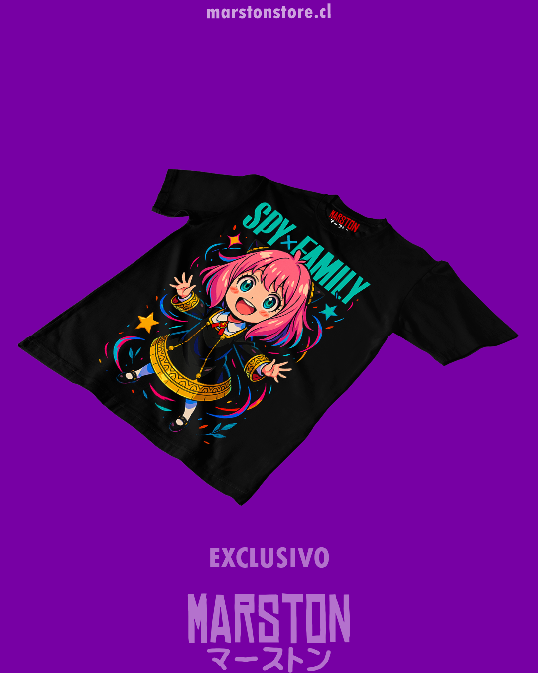 Polera negra de Spy x Family con Anya Forger