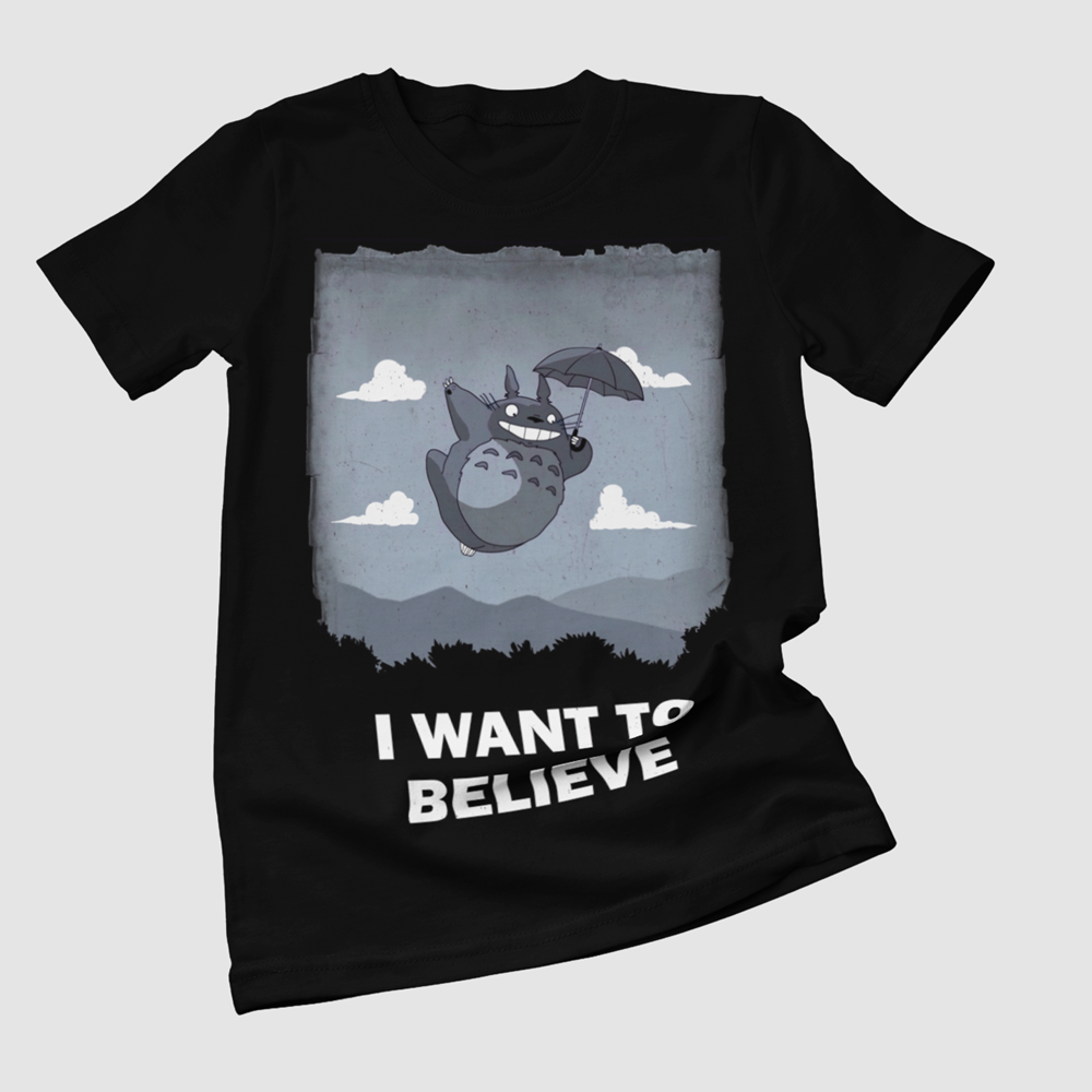 Polera negra de Studio Ghibli: Mi vecino Totoro (My Neighbor Totoro) con Totoro