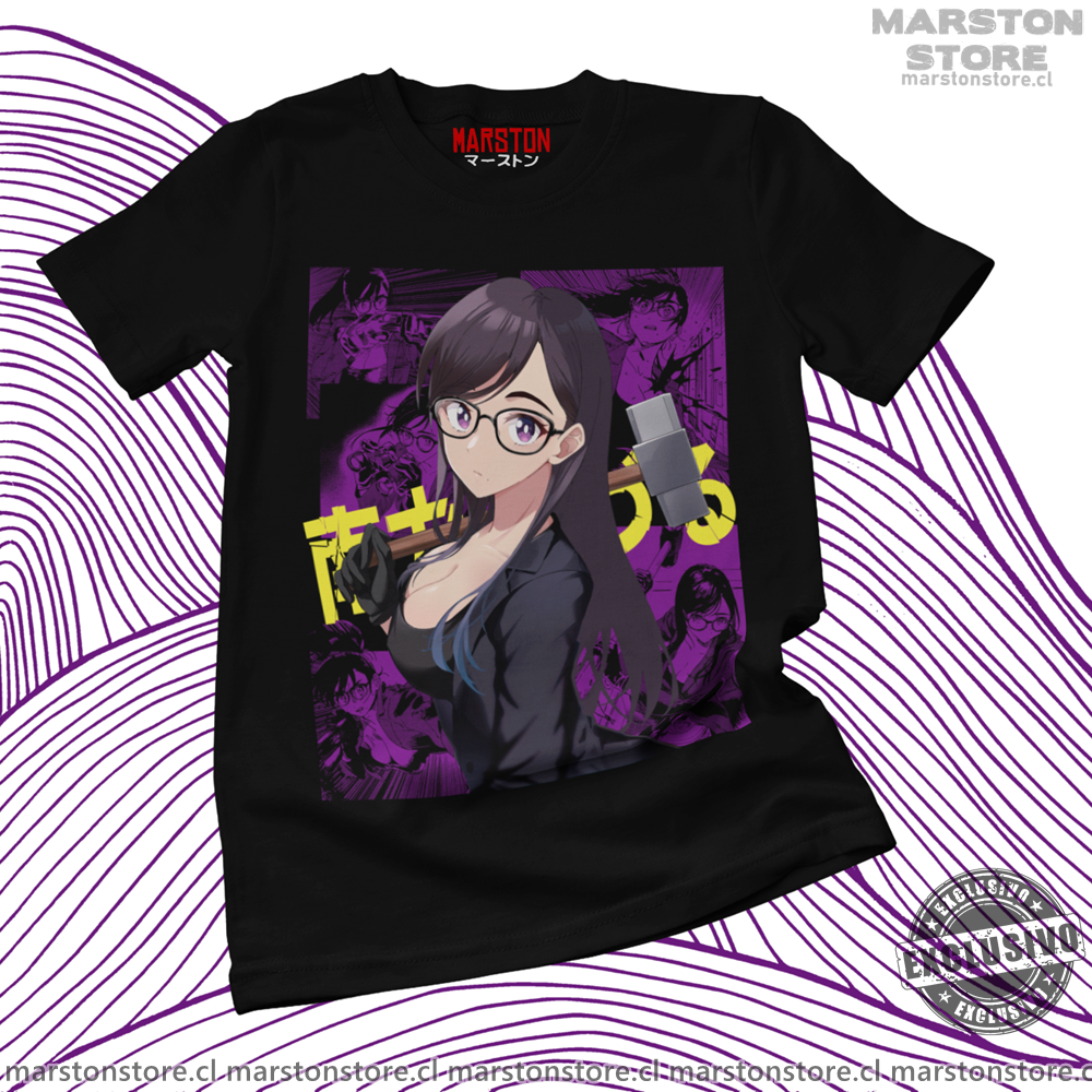 Polera negra de Summer Time Rendering con Hizuru Minakata
