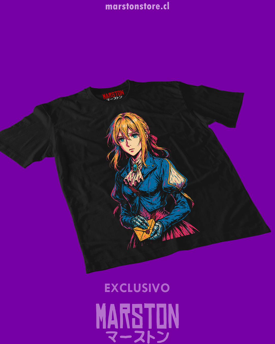 Polera negra de Violet Evergarden