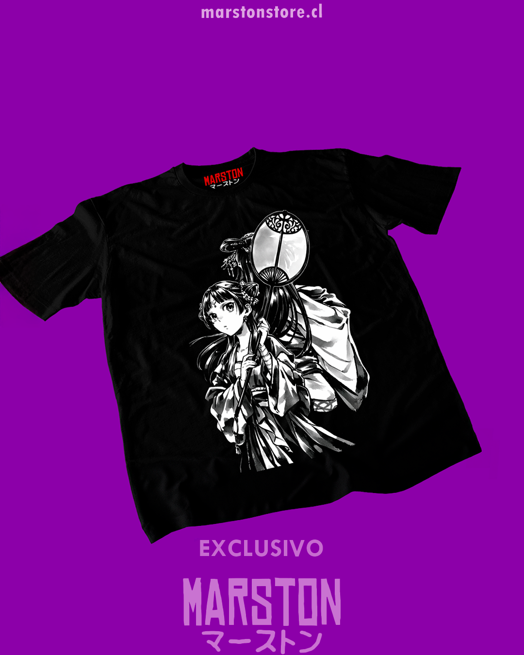 Polera negra The Apothecary Diaries, Los diarios de la boticaria (Kusuriya no Hitorigoto), con Maomao y Jinshi