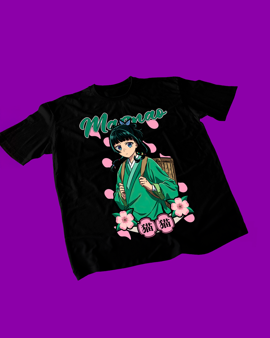 Polera negra The Apothecary Diaries, Los diarios de la boticaria (Kusuriya no Hitorigoto), con diseño de Maomao