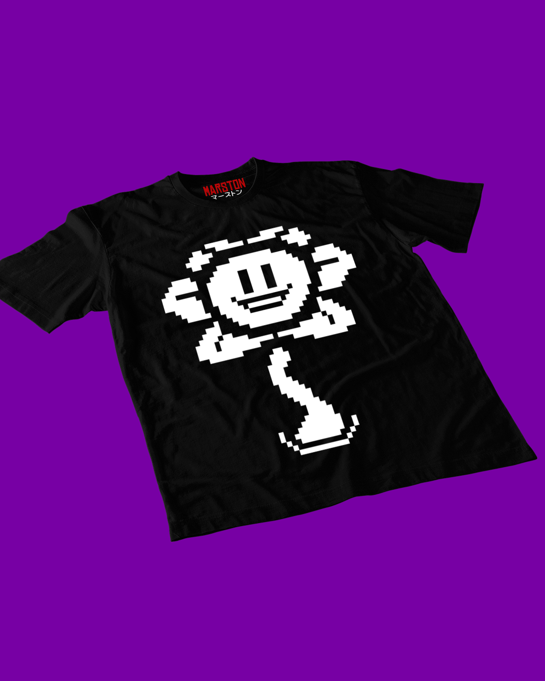 Polera negra con diseño de Undertale