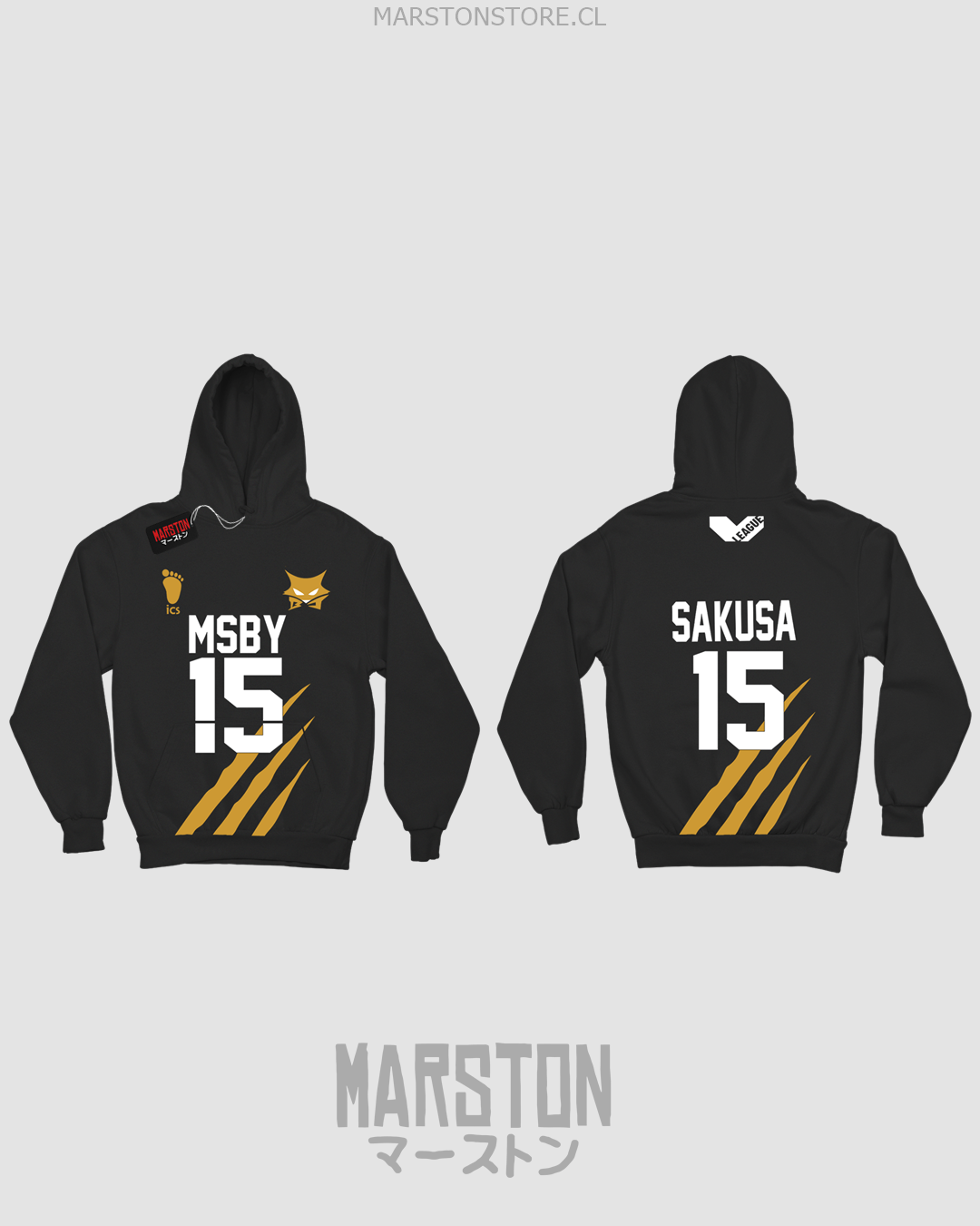 Polerón Canguro Haikyuu - MSBY Black Jackals