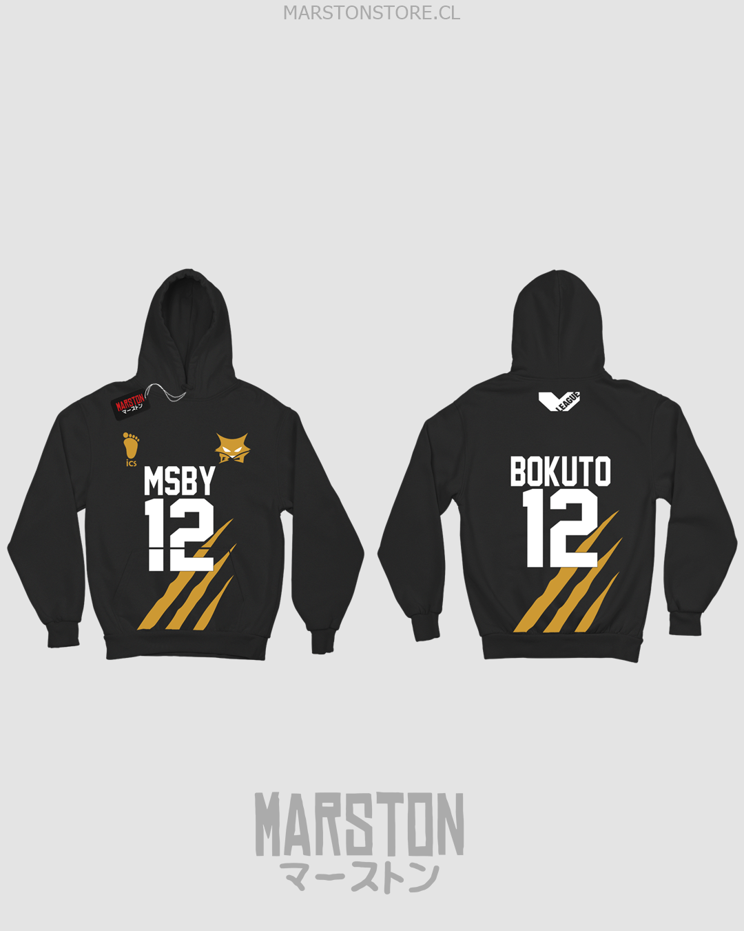 Polerón Haikyuu - MSBY Black Jackals - Bokuto (Canguro)