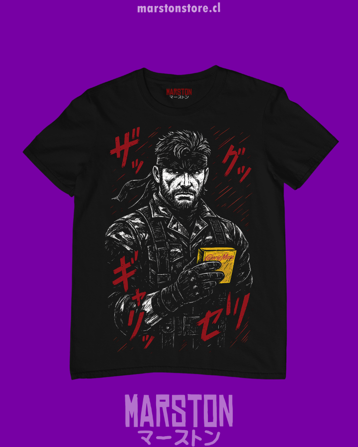 Polera Metal Gear Solid - 3 Snake Eater - Snake - Calorie Mate