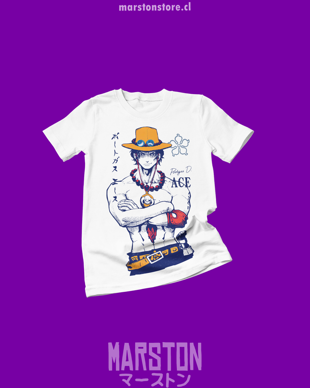 Polera One Piece - Portgas D. Ace