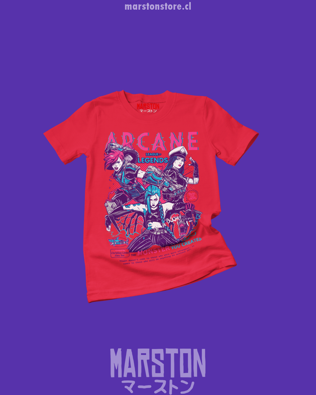 Polera Arcane - Jinx - Vi - Caitlyn