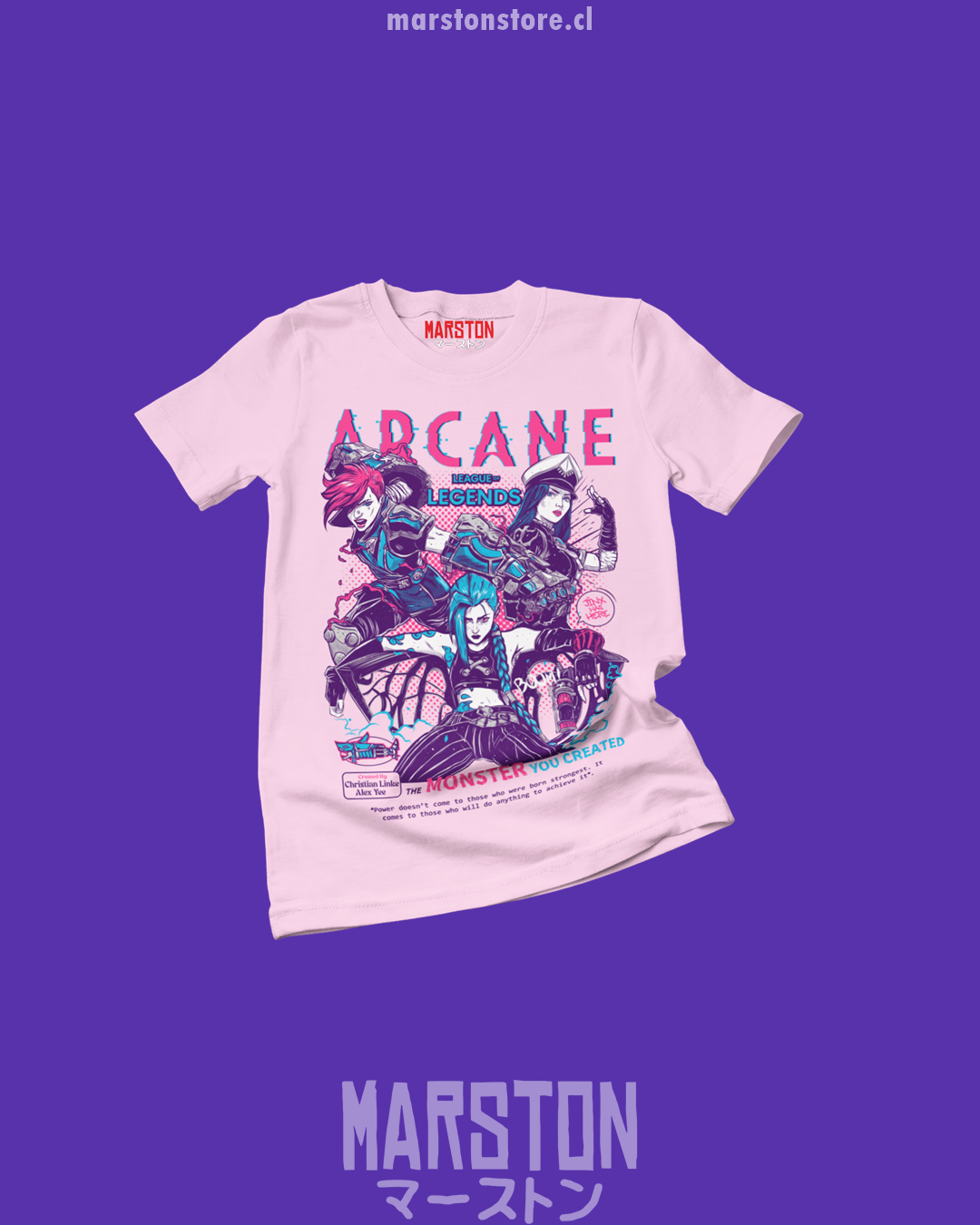 Polera Arcane - Jinx - Vi - Caitlyn