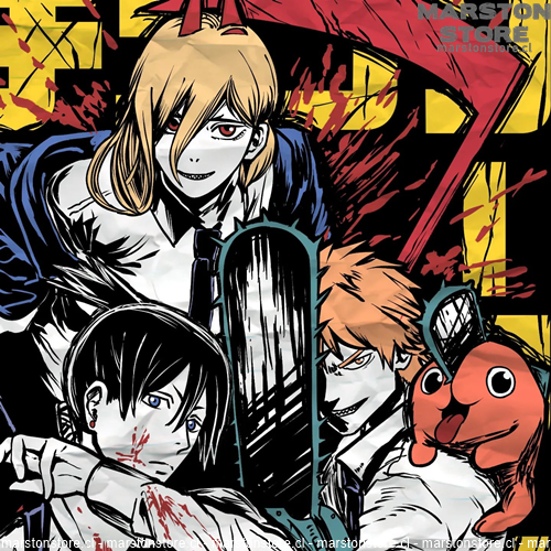 Polera Chainsaw Man - Denji - Power - Aki - Pochita