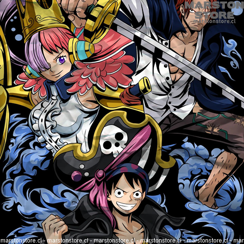 Polera One Piece Film Red - Uta - Shanks - Monkey D. Luffy