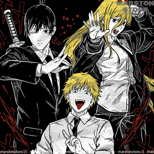 Polera Chainsaw Man - Power - Aki - Denji