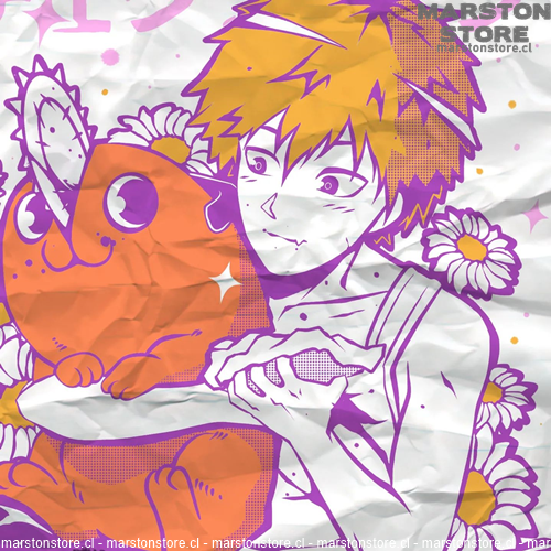 Polera Chainsaw Man - Denji - Pochita